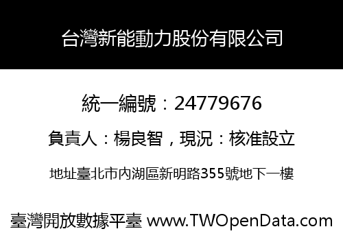 台灣新能動力股份有限公司